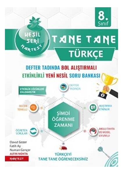 Nartest 8. Sınıf Defter Tadında Tane Tane Türkçe Nartest Yayınevi