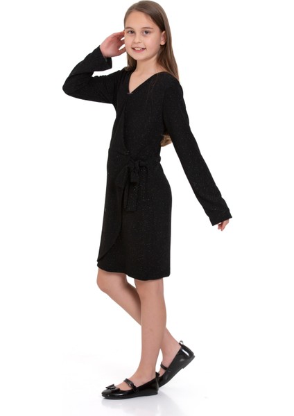 Simli Kolu Uzun Şık Kız Çocuk Abiye Elbise fiyatları