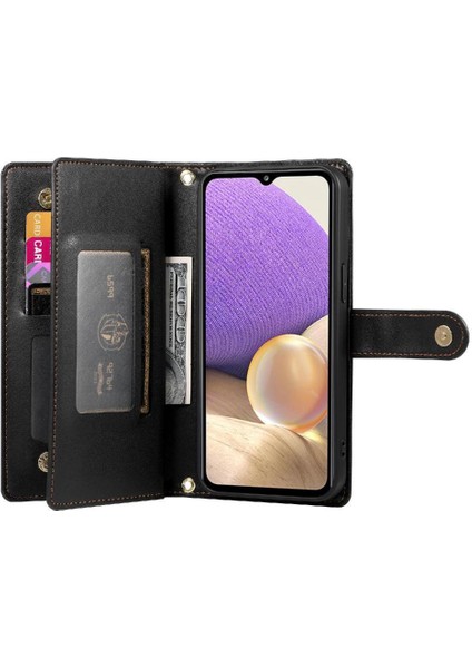 Samsung Galaxy A32 5g Kickstand Bilek Kayışı Çok Fonksiyonlu Flip Case (Yurt Dışından) fırsatları