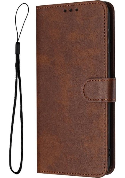 Samsung Galaxy Buckle 5g Kickstand Saf Renk Toka Pu ile Flip Case (Yurt Dışından)