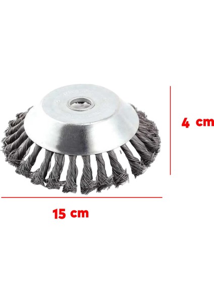 Kaldırım Temizleme Aparatı Yol Taş Duvar Beton Çıkmış Ot Süpürme Metal Motorlu Tırpan Misinası 6"