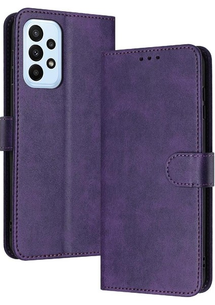 Toka Pu Deri ile Kart Yuvası ile Samsung Galaxy A33 5g Için Flip Case (Yurt Dışından)