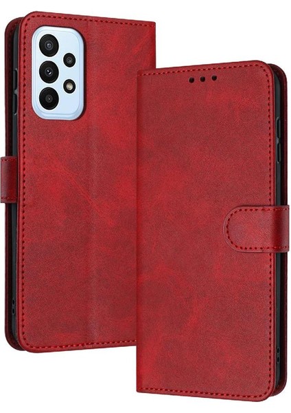 Samsung Galaxy A32 4g Saf Renk Pu Deri Kickstand Için Flip Case (Yurt Dışından)