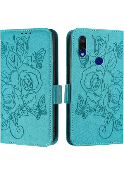 Kredi Kartı Yuvası ile Xiaomi Redmi 7 Için Kılıf Pu Deri Manyetik Cüzdan (Yurt Dışından)