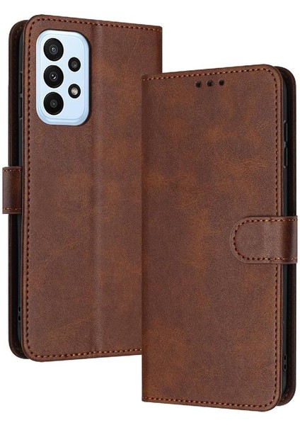 Samsung Galaxy A32 4g Saf Renk Pu Deri Kickstand Için Flip Case (Yurt Dışından)