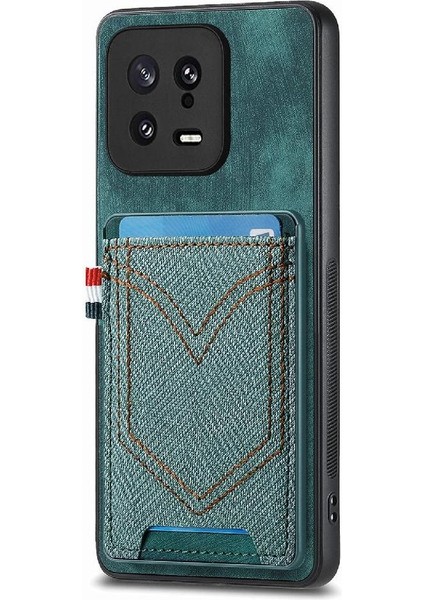 Xiaomi 13 Için Crad Yuvası Kot Cep Tasarım Manyetik Araç Montaj (Yurt Dışından) modelleri