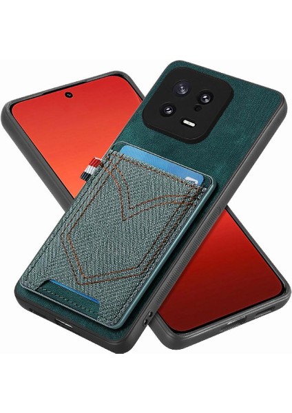Xiaomi 13 Için Crad Yuvası Kot Cep Tasarım Manyetik Araç Montaj (Yurt Dışından) fırsatları