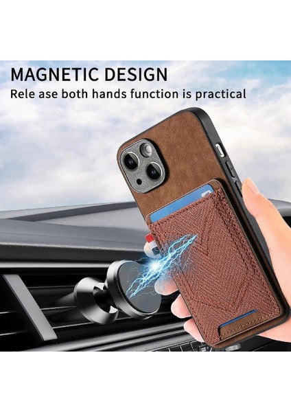 IPhone 15 Için Kılıf Manyetik Araç Montaj Kot Cep Tasarım Crad Yuvası (Yurt Dışından) modelleri