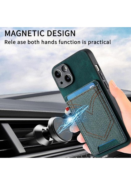 IPhone 15 Için Kılıf Manyetik Araç Montaj Kot Cep Tasarım Crad Yuvası (Yurt Dışından) indirimleri