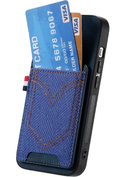 IPhone 14 Için Kılıf Kot Cep Tasarım Manyetik Araç Montaj Crad Yuvası (Yurt Dışından) fiyatları