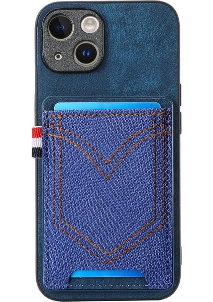 IPhone 14 Için Kılıf Kot Cep Tasarım Manyetik Araç Montaj Crad Yuvası (Yurt Dışından) fırsatları