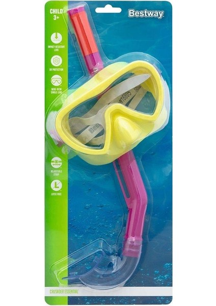 Maske Snorkel Çocuk - 24036-SARI - Crusader Essantial