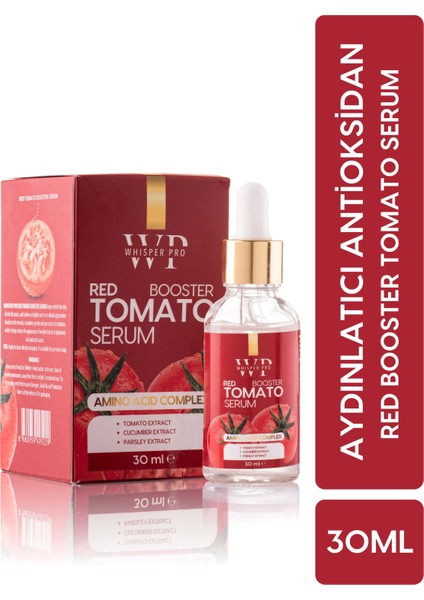 Whisper Pro Red Booster Tomato Serum - Likopen Içerikli Aydınlatıcı Antioksidan Domates Serumu 30 ml