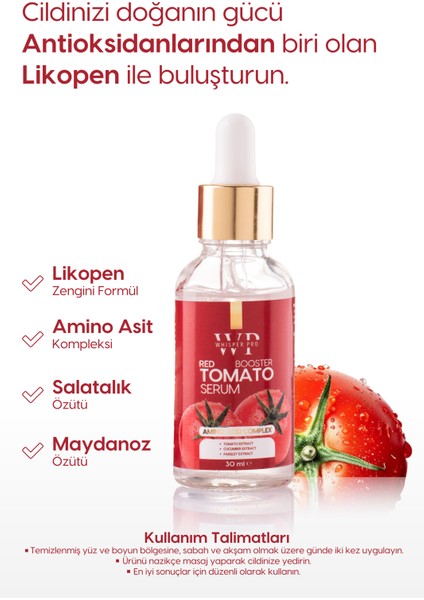 Whisper Pro Red Booster Tomato Serum - Likopen Içerikli Aydınlatıcı Antioksidan Domates Serumu 30 ml
