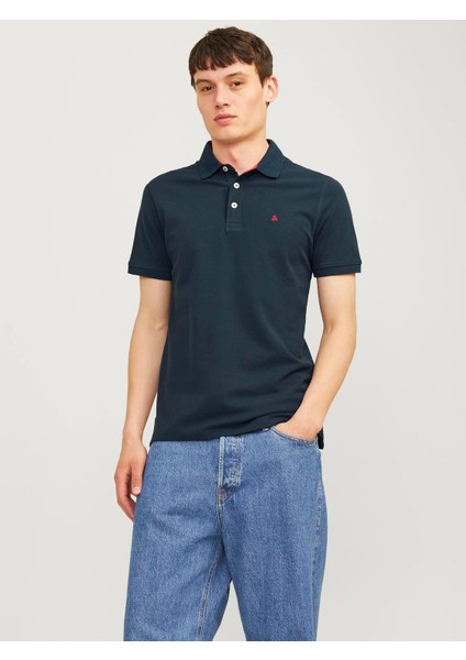 Jack & Jones Erkek Jjepaulos Polo Ss Noos Polo T-Shirt-Lacivert