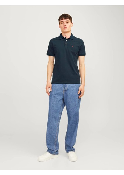 Jack & Jones Erkek Jjepaulos Polo Ss Noos Polo T-Shirt-Lacivert