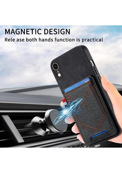 IPhone Xr Manyetik Araç Montaj Crad Yuvası Kot Cep Tasarımı (Yurt Dışından)