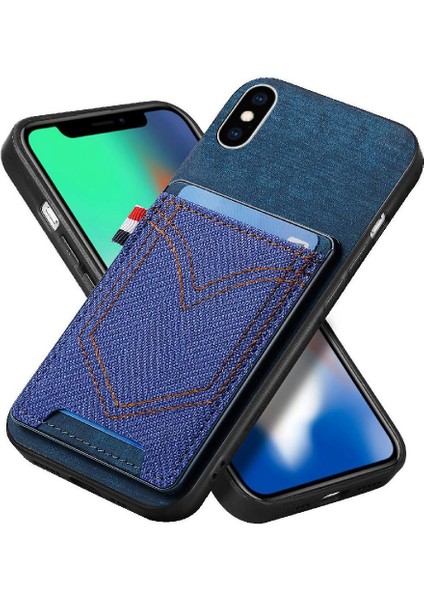IPhone X/xs Manyetik Araç Montaj Crad Yuvası Kot Cep Tasarımı (Yurt Dışından)