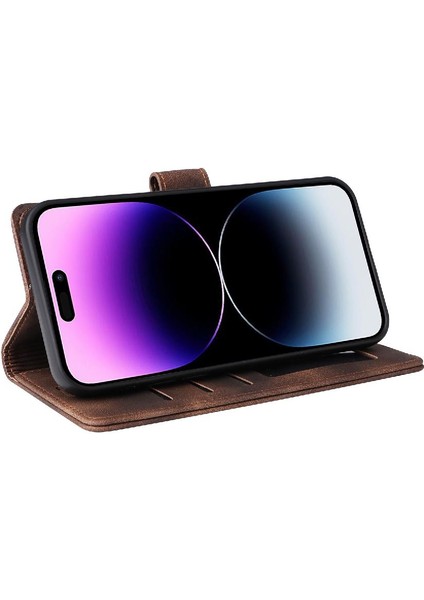 Iphone 14 Için Flip Case Pro Max Kapak Çevirin Cüzdan Darbeye Deri Kılıf (Yurt Dışından)