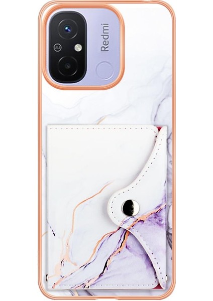 Xiaomi Redmi Için 12C Ince Cüzdan Yumuşak Tpu Tampon Kart Yuvaları Mermer (Yurt Dışından) indirimleri