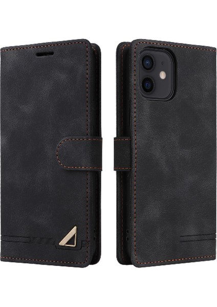 Iphone 12 Için Flip Case Mini Cüzdan Darbeye Kapak Kapak Basit Iş (Yurt Dışından)
