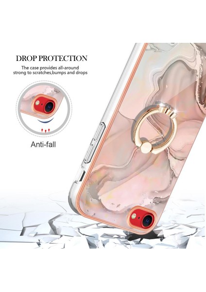 IPhone Se 2022/2020 Mermer Darbeye Dayanıklı Tpu Silikon 360 &deg; Dönebilir (Yurt Dışından)