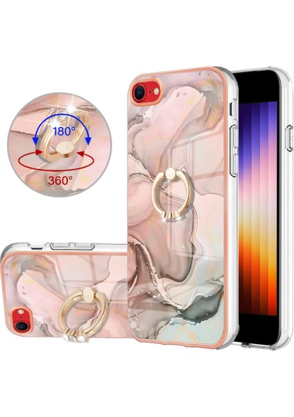IPhone Se 2022/2020 Mermer Darbeye Dayanıklı Tpu Silikon 360 &deg; Dönebilir (Yurt Dışından)
