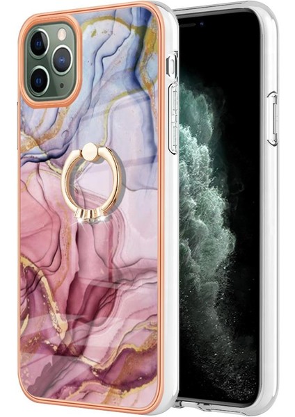 IPhone 12 Için Kılıf Pro Max Tampon Mermer Darbeye Tpu Silikon 360 &deg; Halka (Yurt Dışından)