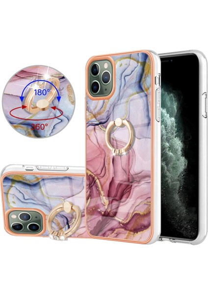 IPhone 12 Için Kılıf Pro Max Tampon Mermer Darbeye Tpu Silikon 360 &deg; Halka (Yurt Dışından)
