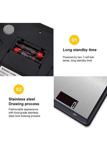 Paslanmaz Çelik Mutfak Terazisi 10KG/1G (Yurt Dışından) indirimleri