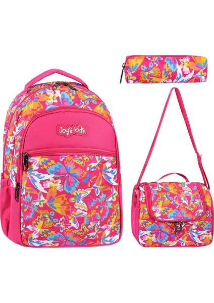 Joy's Kids Ilkokul Çantası Beslenme+ Kalemlik 3'lü Set Kelebek
