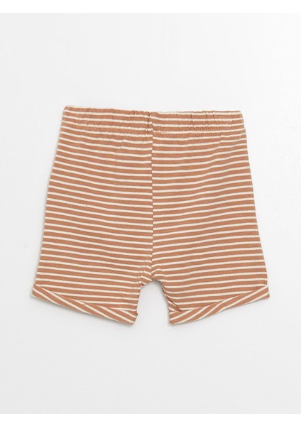 Baby Bisiklet Yaka Kısa Kollu Baskılı Çıtçıtlı Body ve Şort 2'li Takım indirimleri