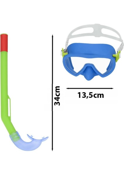 Maske Snorkel Çocuk - 24036-MAVİ - Crusader Essantial