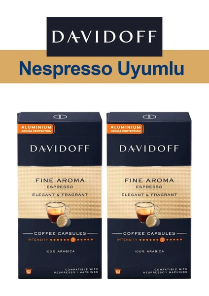 Nespresso Uyumlu Kapsül Kahve Fine Espresso 2 x 10 Adet