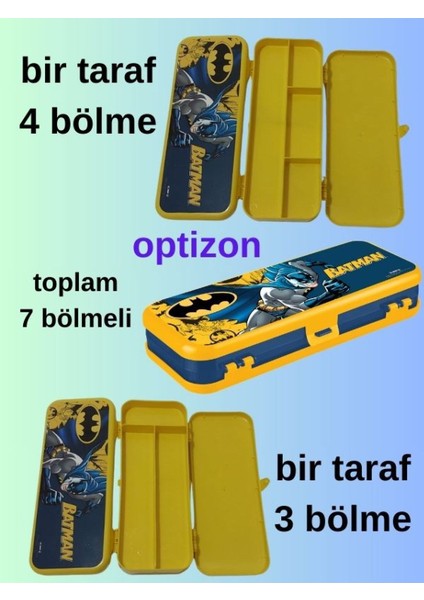 Batman 3'lü Kırtasiye Seti 4 Bölmeli Beslenme Kutusu, Sızdırmaz Matara, 2 Katlı Kalemlik indirimleri