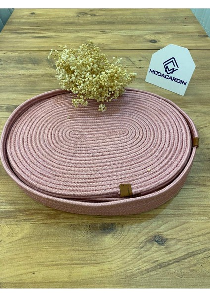 Hasır Jüt Sunum Tabak Altlığı Amerikan Servis Oval Supla 6 Lı