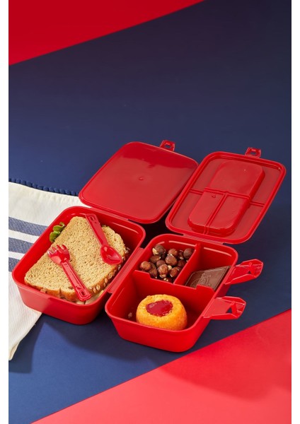 Araba 3'lü Kırtasiye Seti 4 Bölmeli Beslenme Kutusu, Sızdırmaz Matara, 2 Katlı Kalemlik fırsatları