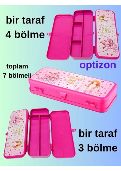 Prıncess 3'lü Kırtasiye Seti 4 Bölmeli Beslenme Kutusu, Sızdırmaz Matara, 2 Katlı Kalemlik indirimleri