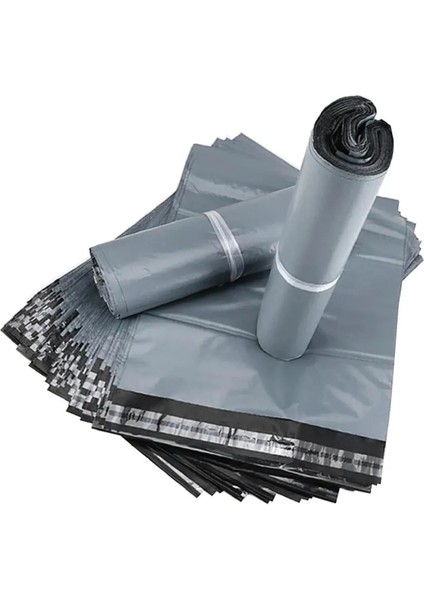 Cepli Gri Kargo Poşeti 45 x 55 + 5 cm Boyutlarında 50 Adet Gri Kargo Poşeti