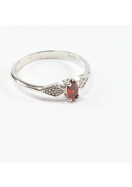 Taşlı Minimalist Tasarım Yüzük 925 Ayar Gümüş