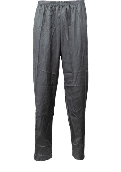 Erkek Saten Kumaş Pijama Pantolon Düz Renk Beli Lastikli Cepsiz Geniş Paça Rahat Kesim