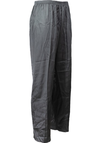 Erkek Saten Kumaş Pijama Pantolon Düz Renk Beli Lastikli Cepsiz Geniş Paça Rahat Kesim modelleri