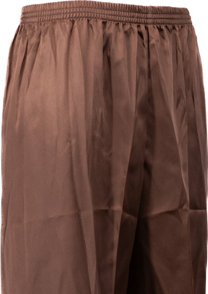 Erkek Saten Kumaş Pijama Pantolon Düz Renk Beli Lastikli Cepsiz Geniş Paça Rahat Kesim fırsatları