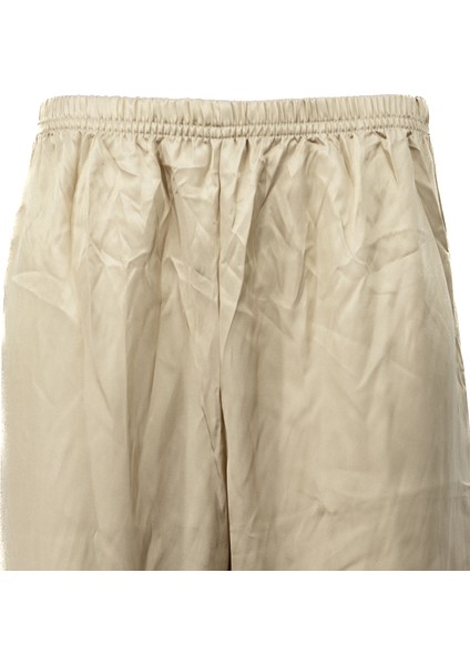 Erkek Saten Kumaş Pijama Pantolon Düz Renk Beli Lastikli Cepsiz Geniş Paça Rahat Kesim fiyatları