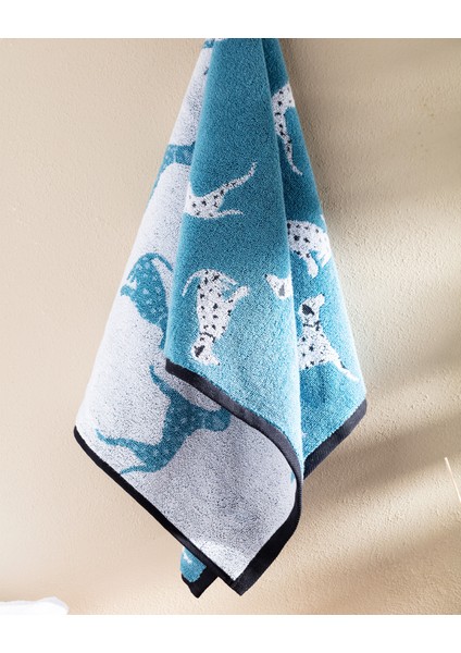 Dalmatien Ipliği Boyalı Yüz Havlusu - Mavi - 50X85 cm fiyatları