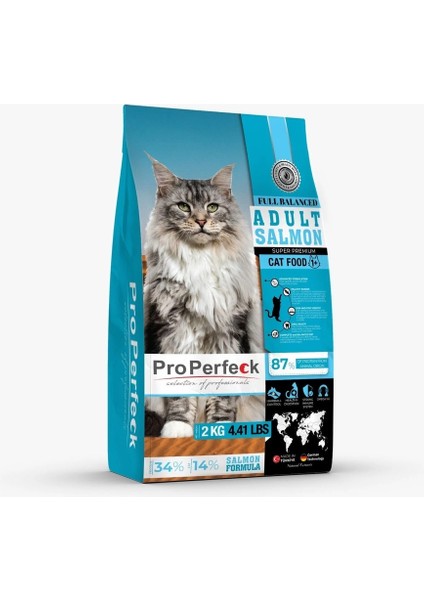 Süper Premium Yetişkin Somonlu Portakallı Kedi Maması 2 kg