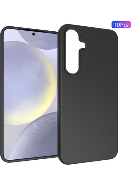 10 Adet/paket Samsung Galaxy S24 Fe Kılıf Tpu Buzlu Arka Telefon Kapağı, Anti-Parmak Izi-Siyah (Yurt Dışından)