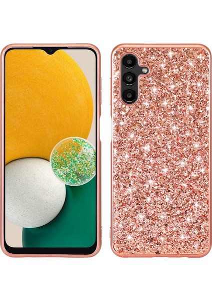 Samsung Galaxy A55 5g Kılıf Tpu + Pc Payetler Bling Telefon Kapağı-Gül Altın (Yurt Dışından)