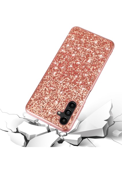 Samsung Galaxy A55 5g Kılıf Tpu + Pc Payetler Bling Telefon Kapağı-Gül Altın (Yurt Dışından) fiyatları