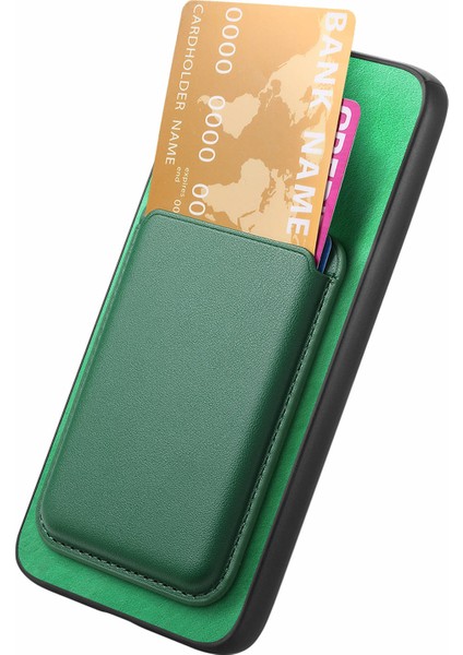Samsung Galaxy A25 5g (Global) (161.0 x 76.5 x 8.3mm) Kart Çantalı Manyetik Telefon Kılıfı-Yeşil (Yurt Dışından) modelleri